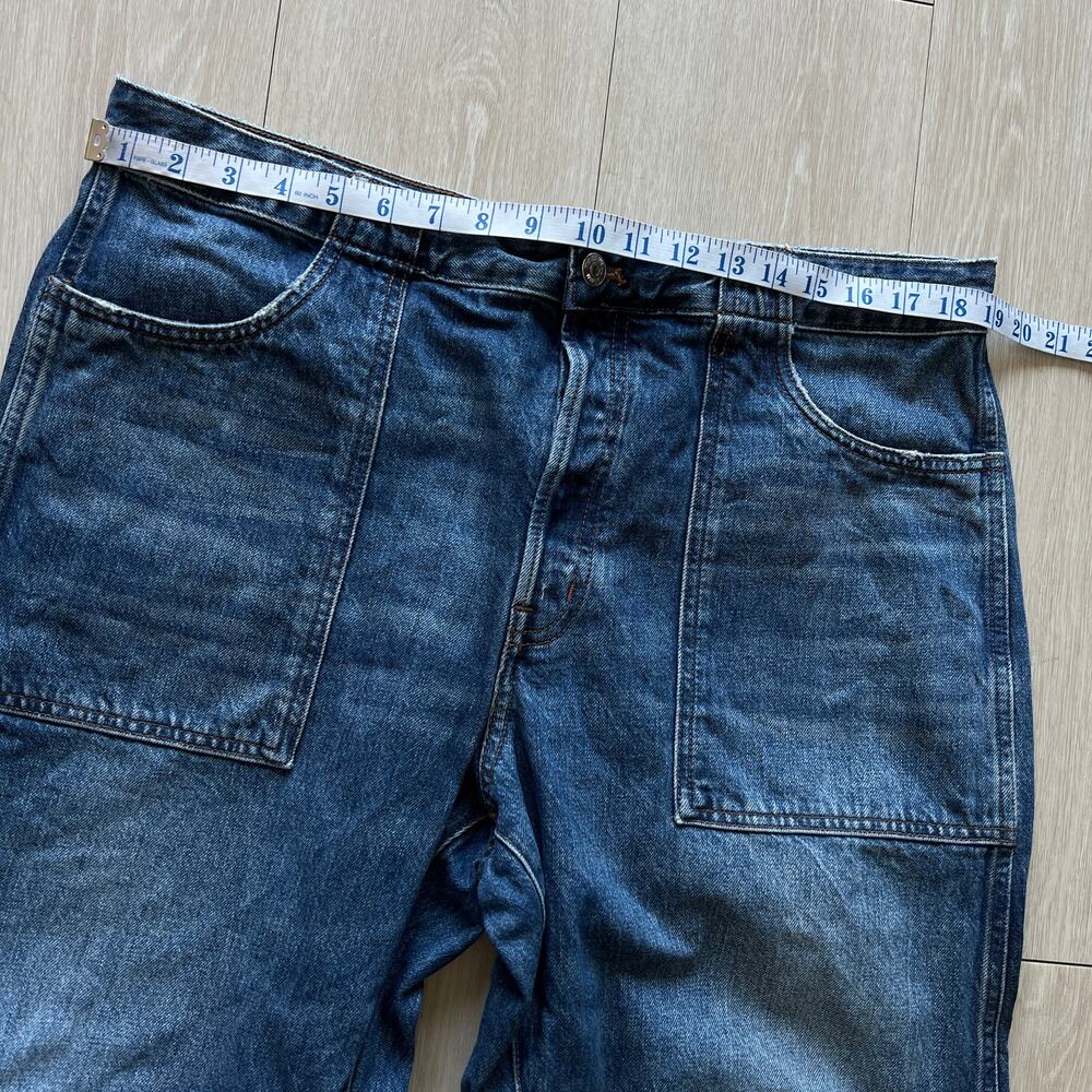 Madewell Curvy Darted Barrel Leg Jean 32 Blue - Picture 6 of 13